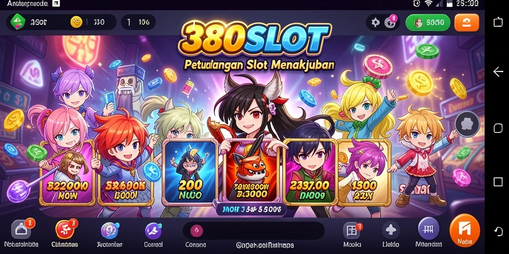 Screenshot gameplay 380SLOT menampilkan karakter anime yang memikat.