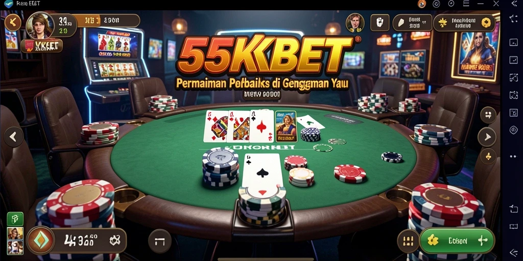 Tampilan gameplay yang seru dan menegangkan dalam 55KBET.