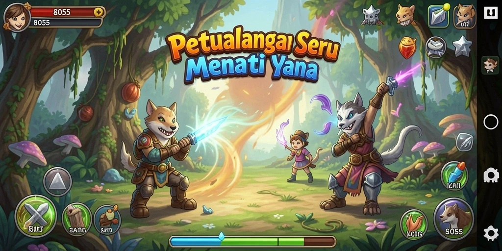 Tampilan gameplay seru dari <strong>8055</strong> di dunia petualangan.