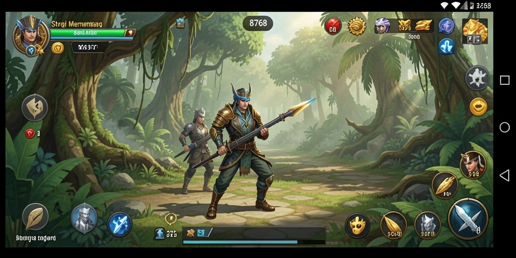Tangkapan layar menampilkan strategi cerdas dalam gameplay 8768.