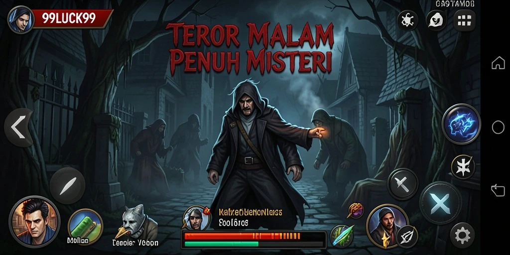Screenshot menunjukkan suasana mencekam dari gameplay 99LUCK99.