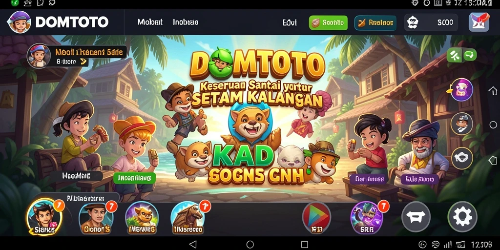 Tampilan gameplay DOMTOTO yang menarik dan penuh warna.