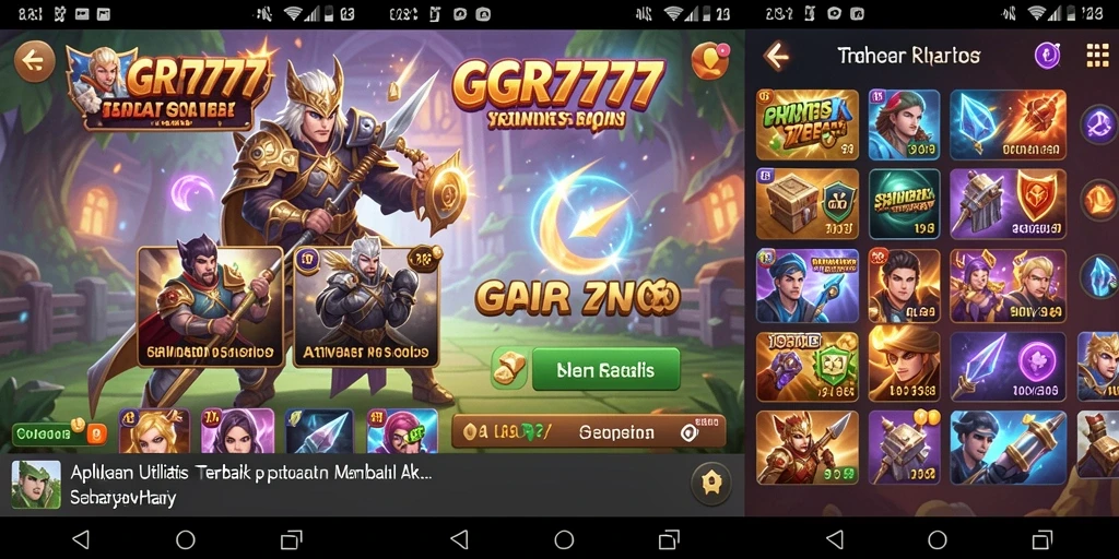 Screenshot utama GGR7777 menampilkan antarmuka aplikasi Utility yang intuitif.