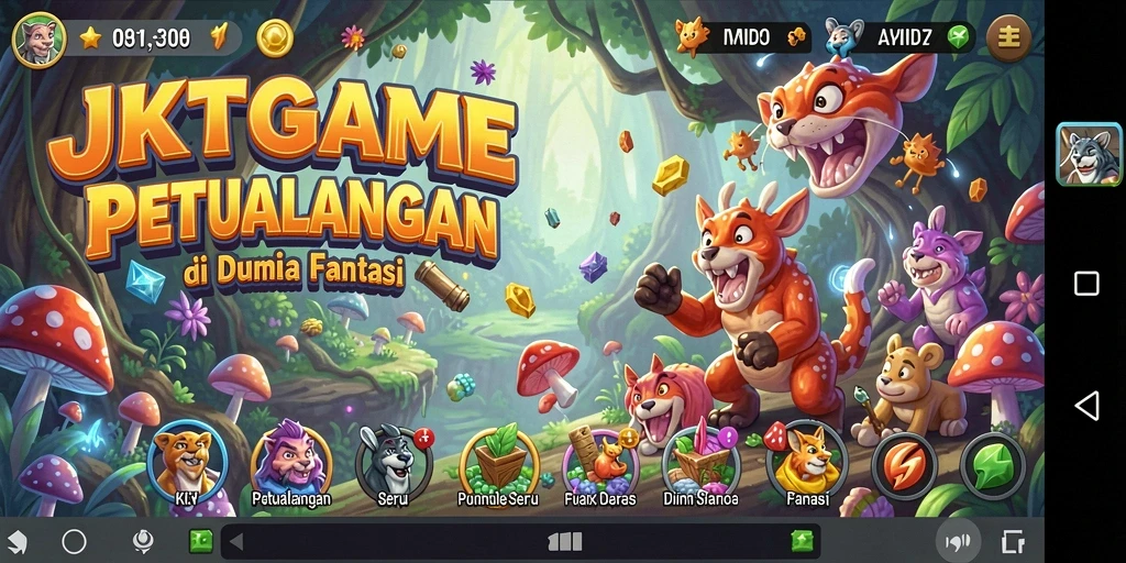 Tampilan gameplay JKTGAME dengan petualangan seru di dunia fantasi.