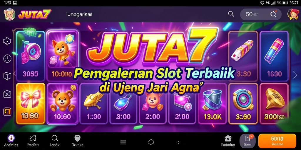 Screenshot utama JUTA7 menampilkan gameplay Slot yang seru dan mengasyikkan.