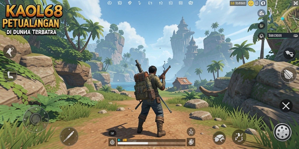Tampilan gameplay KAOL68 dalam dunia terbuka yang memukau.