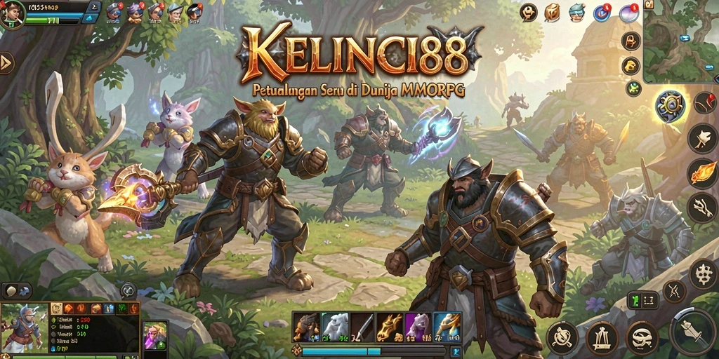 Tampilan gameplay MMORPG yang seru dan interaktif di KELINCI88.