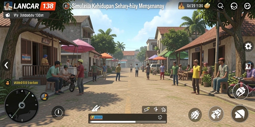 Screenshot LANCAR138 menunjukkan aksi gameplay imersif dalam simulasi.
