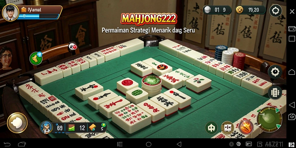 Menampilkan gameplay seru dan strategis dari MAHJONG222.