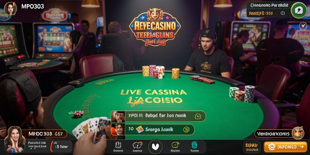Tampilan gameplay menarik dari MPO303 dalam suasana Live Casino.